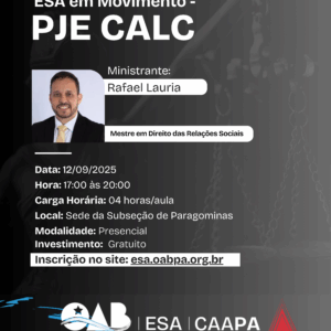 PJE CALC - PARAGOMINAS