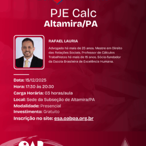 ESA EM MOVIMENTO - PJE CALC - SUBSEÇÃO DE ALTAMIRA